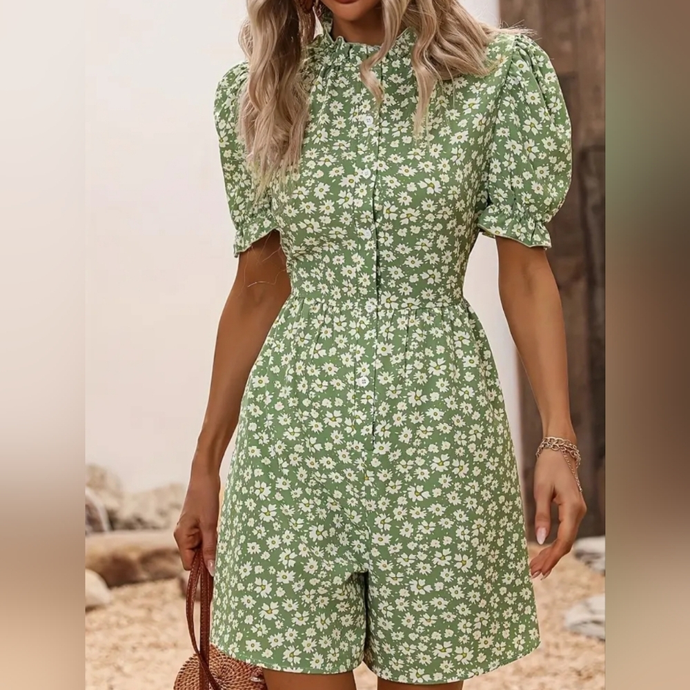 Floral Print Romper